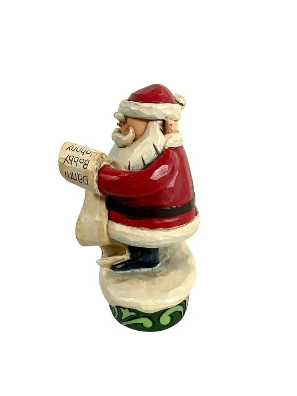 Jim Shore Enesco Rudolph Traditions Handcrafted Folk Art Style Santa's List 2014